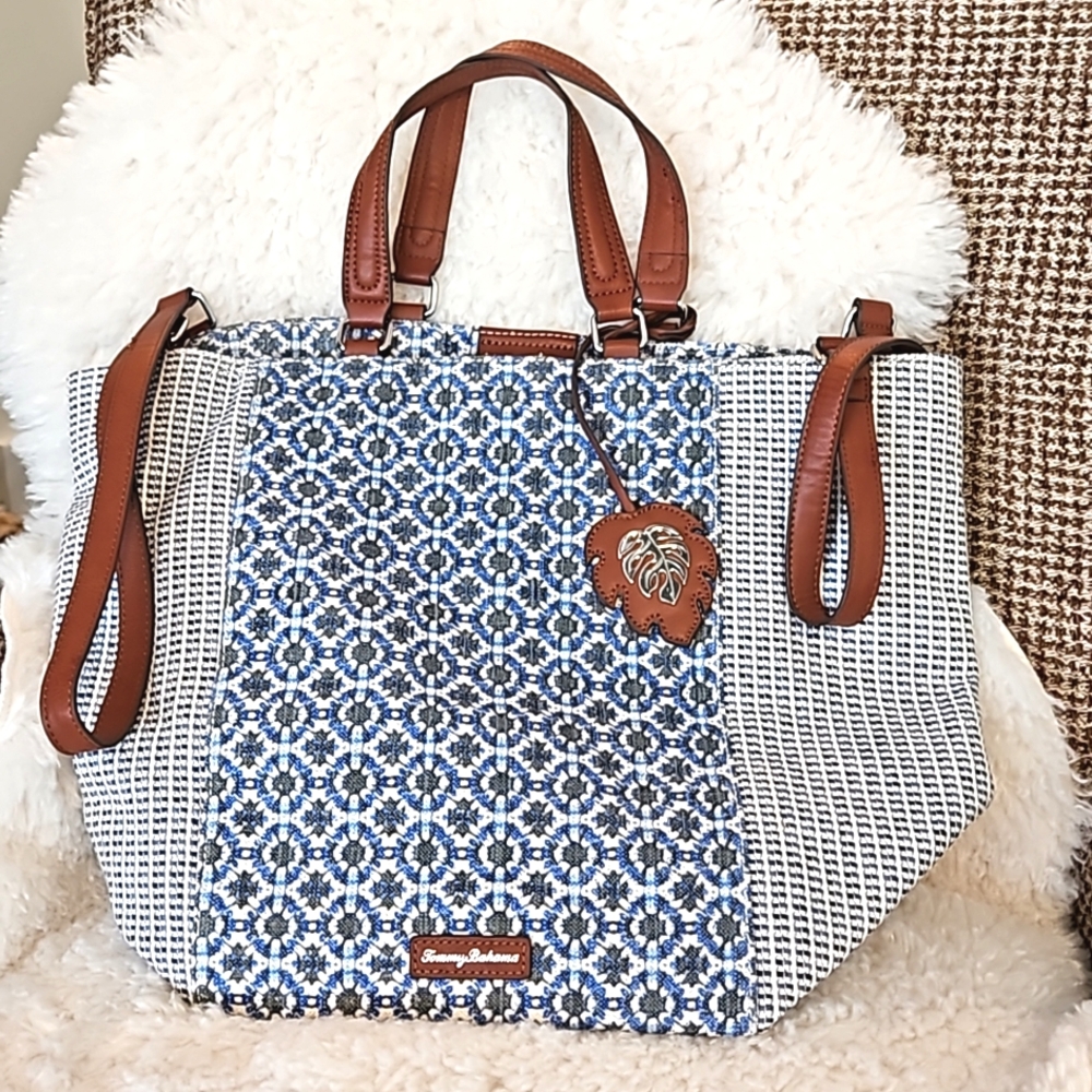 Tommy Bahama 4 Handle Cotton Blend Tote Bag